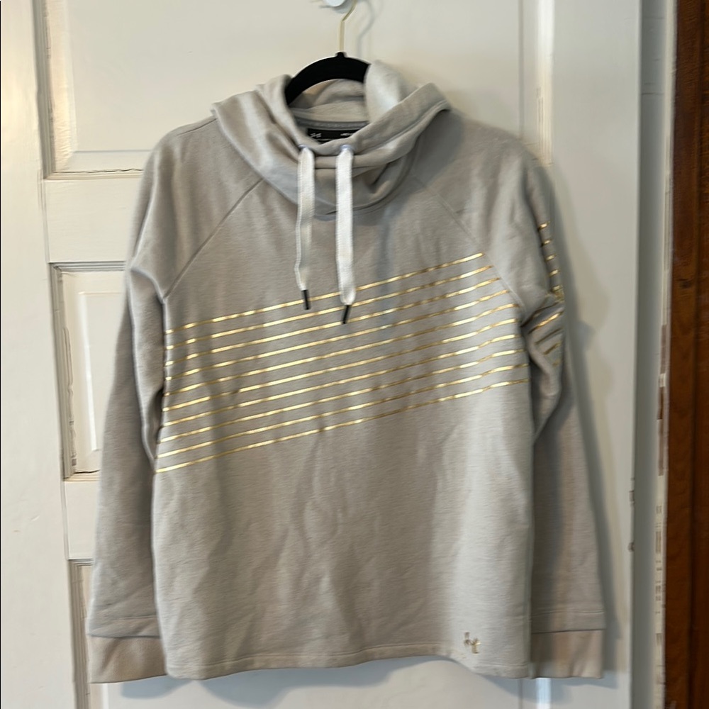 Under Armour Gray and Gold Hoodie Sweatshirt